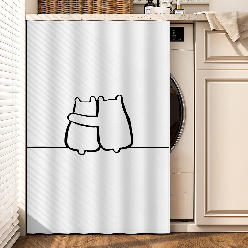 Sunshade Cover for Drum Washing Machine, Waterproof Balcony Sunshade, Heat-Insulating Shield, Curtain Cover, No Drilling Required