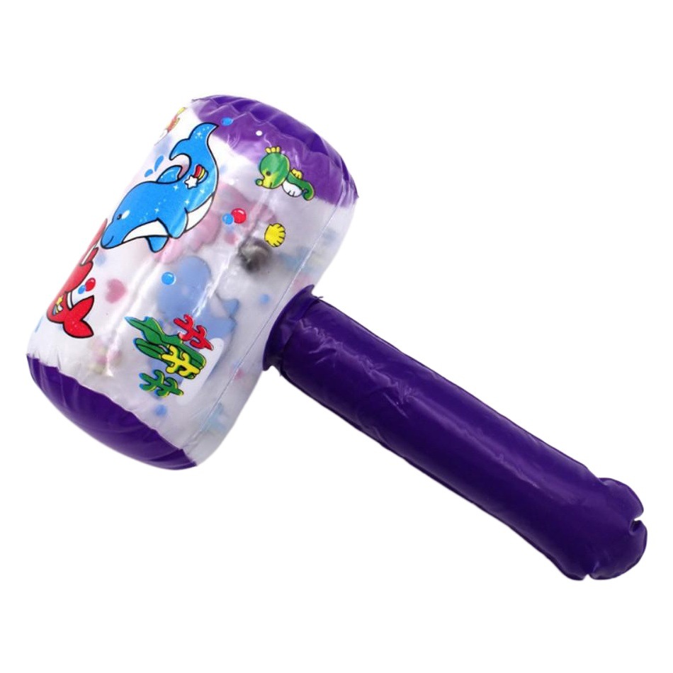 Cartoon inflatable hammer toy small hammer with Bell hammer baby balloon children children wholesale stall supply