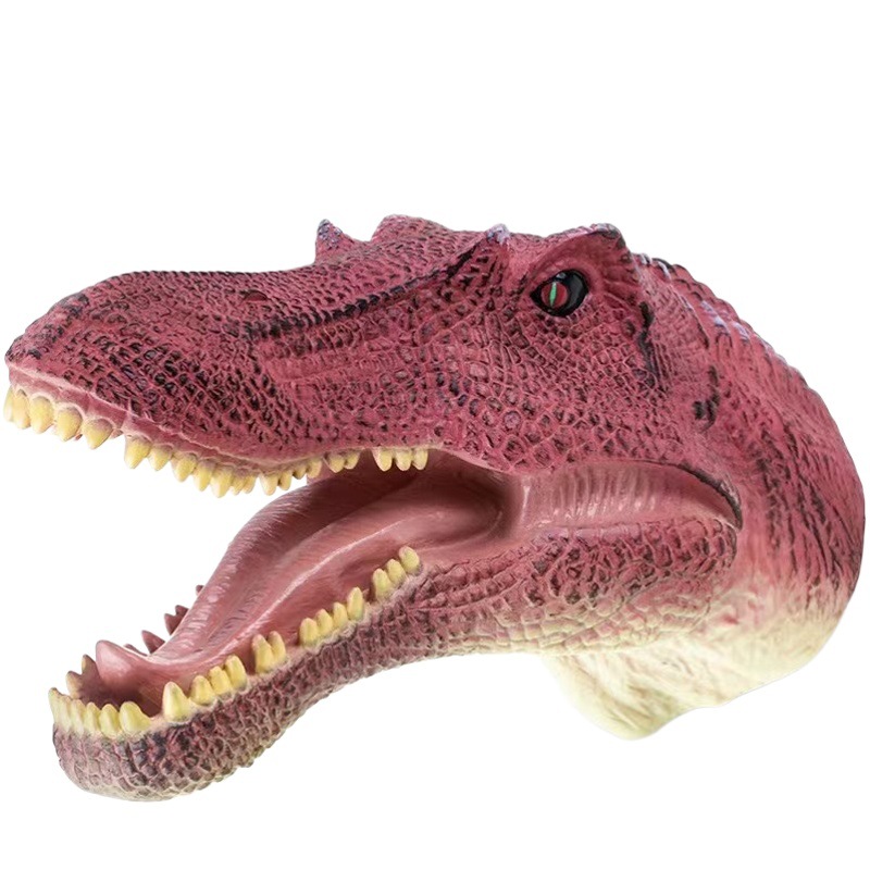 Dinosaurio marioneta guantes de goma suave Tyrannosaurus Triceratops niños simulación animal modelo puesto niño juguete transfronterizo