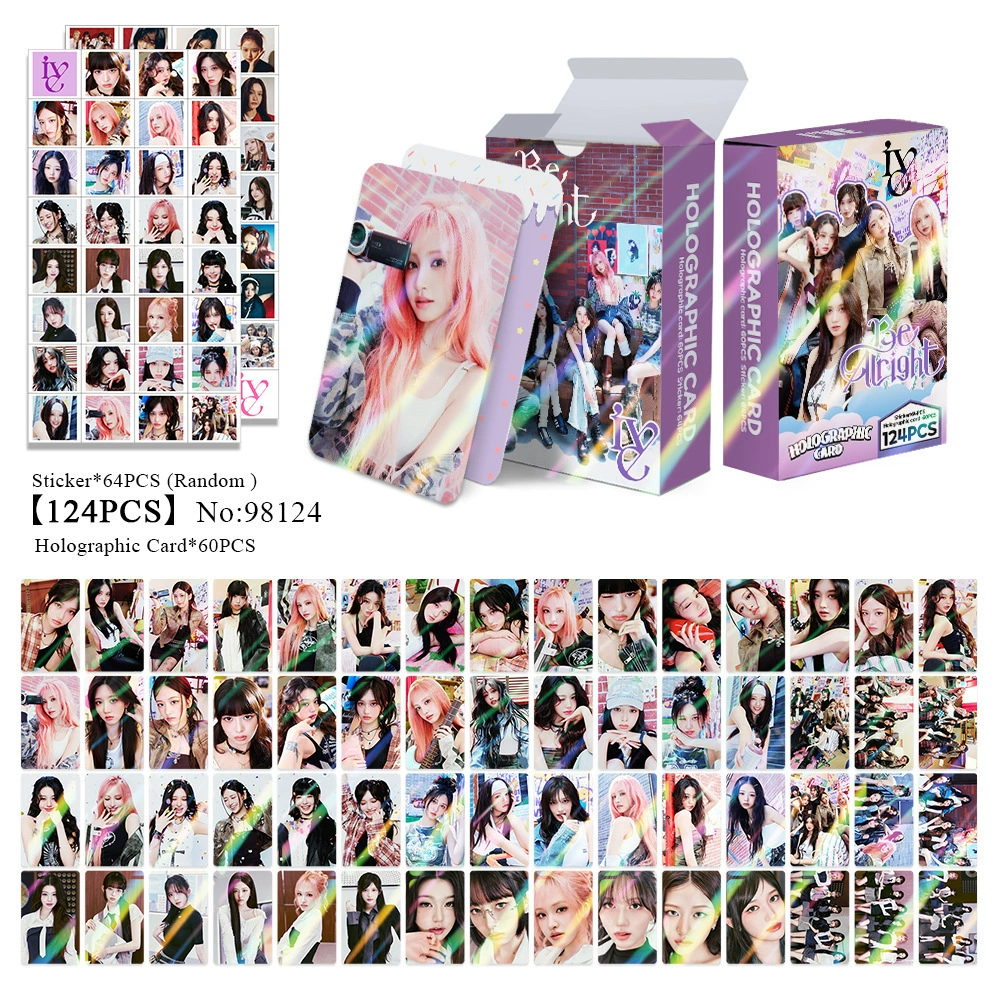 New Model Exclusively for Foreign Trade: 124 Holographic Cards, Total Chain Gidle Str Bptwice Celebrity Merchandise Lomo Small Cards
