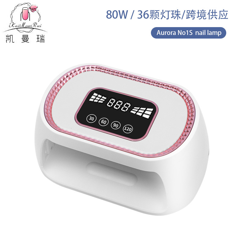 Lámpara de manicuras transfronteriza 80W luz de fototerapia de gel de manicuras inteligente inducción de manicuras