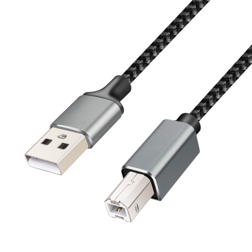 Wholesale USB to square port A/B port nylon braided printing cable printer cable square port printer data cable