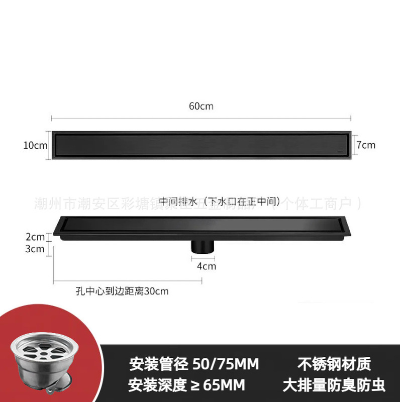 卸売 304 ステンレス鋼隠し床排水管はタイルシャワールームに埋めることができます目に見えないストリップエンジニアリング外国貿易消臭床|undefined
