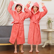 毛巾料加厚长浴袍连帽卡通浴衣居家睡袍棉浴巾冬季亚马逊一件代发