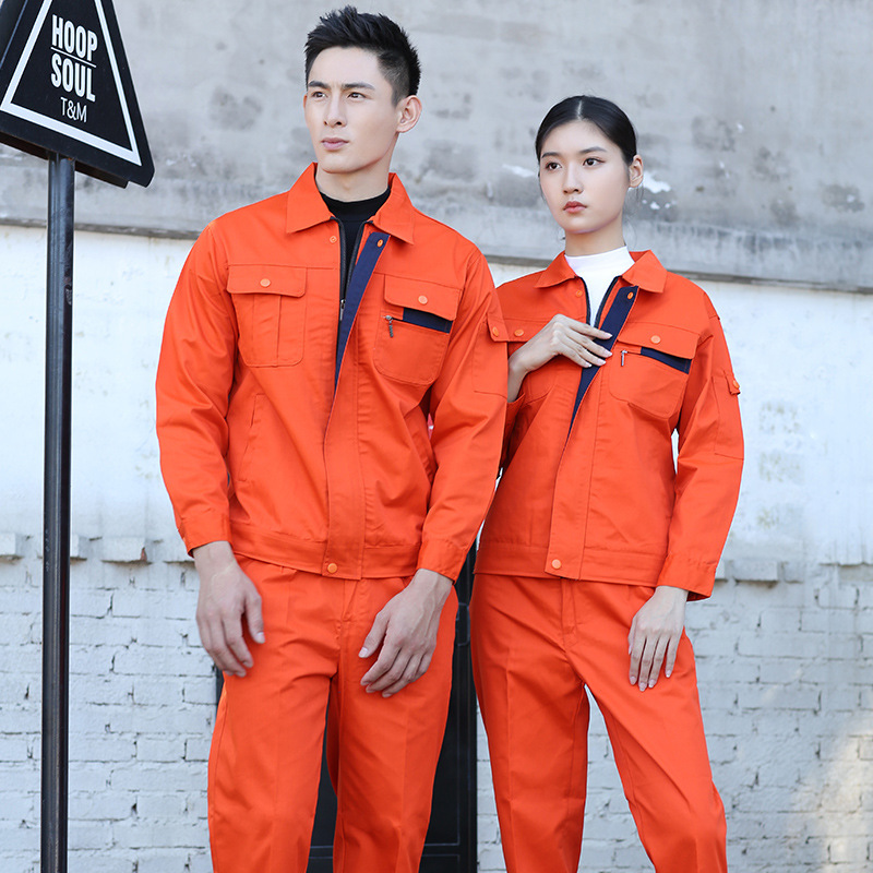 男性用作業服、春秋長袖工場服、耐摩耗性・防汚性作業服、自動車修理服、工事現場労働保護服、カスタマイズスーツ|undefined