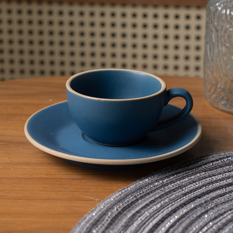 Ins simple cerámica vintage taza set de taza de oficina creativo té de la tarde cerámica taza de café platos