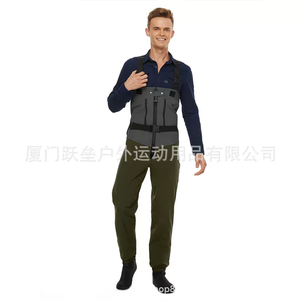 Factory Direct Supply Wading Pants Luya Fly Fishing Tracing Clothes Waterproof Breathable Zipper Men's Outdoor Belt Multifunctional