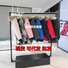 08款远征大鹅羽绒服男女款狼毛中长款派克大衣情侣羽绒服工厂批发