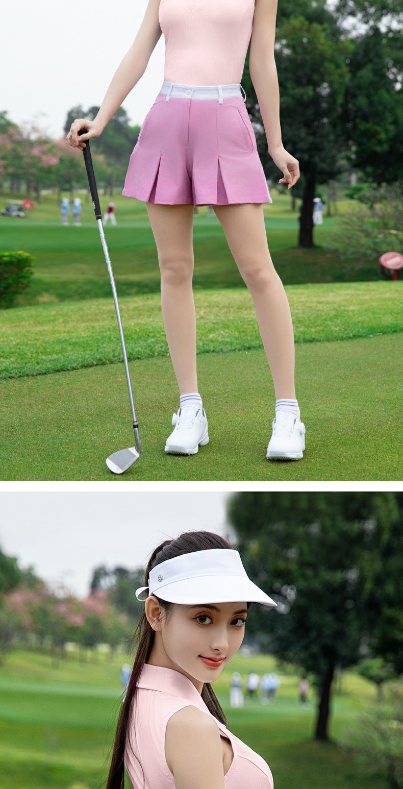 Áo thun nữ golf không tay phong cách thể thao xuân hè — Áo trắng [thiết kế không tay/đàn hồi cao và mềm mại/mỏng và mỏng] YF792, Áo đen [thiết kế không tay/đàn hồi cao và mềm mại/mỏng và mỏng] YF792, Áo màu hồng Sakura [thiết kế không tay/đàn hồi cao và mềm mại/mỏng và mỏng] YF792 chi tiết 12