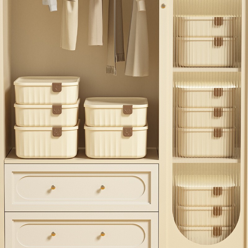 下着収納ボックス、仕切り付き、パンツ、ブラジャー、靴下、ショーツ収納、引き出し式、プラスチック製仕切り整理ボックス、ワードローブ用|undefined