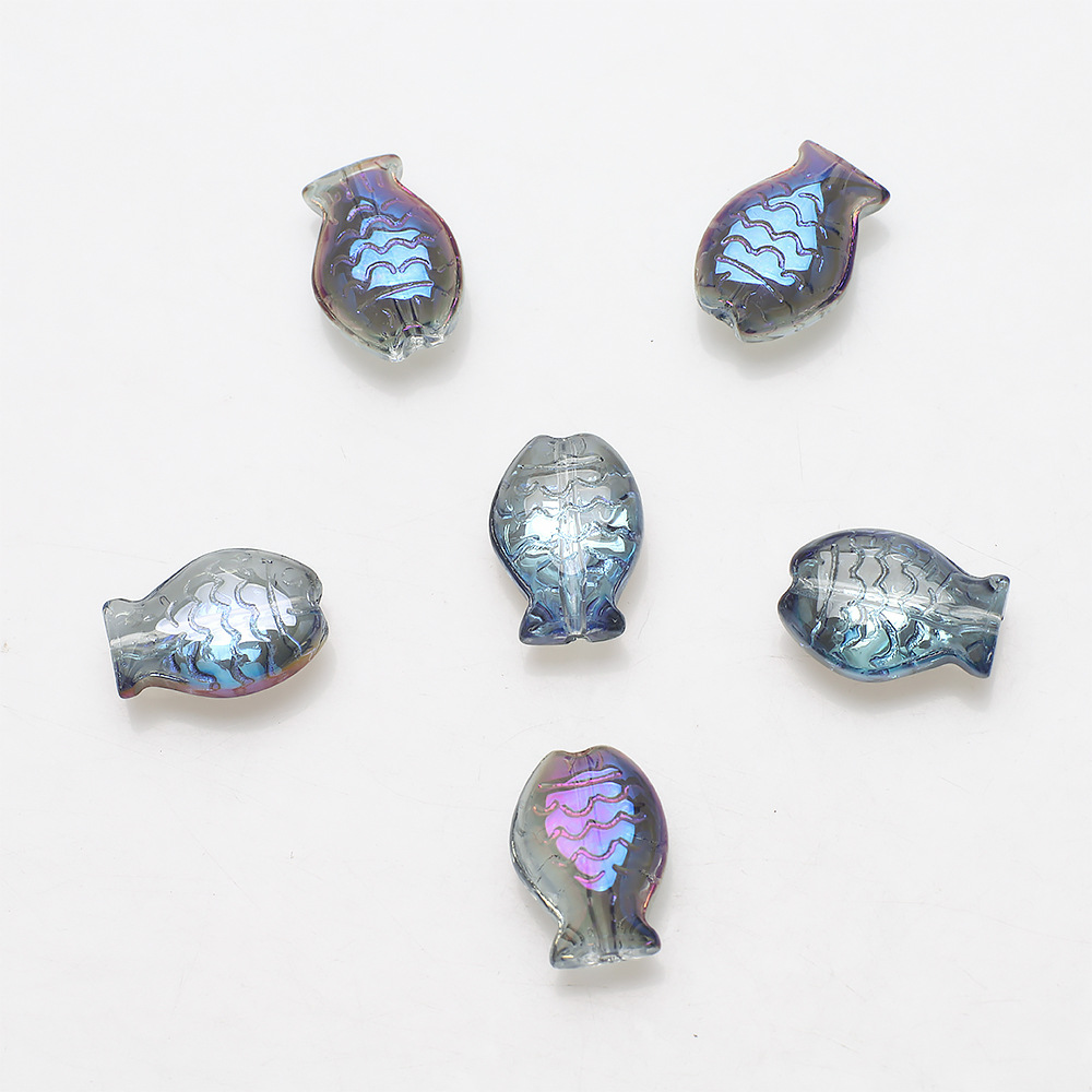 A Pack Of 30 10 * 14mm Hole 1~1.9mm Glass Glass Fish Beads display picture 15