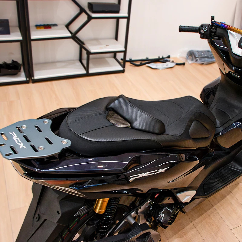 Suitable for 21-26 Honda Pcx160/125 Motorcycle Modified Seat Cushion with Soft and Comfortable Seat Bag and Lumbar Support Seat Cushion