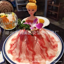 白雪公主火锅店创意个性涮羊肉餐具芭比肥牛肉卷美女娃娃特色盘子