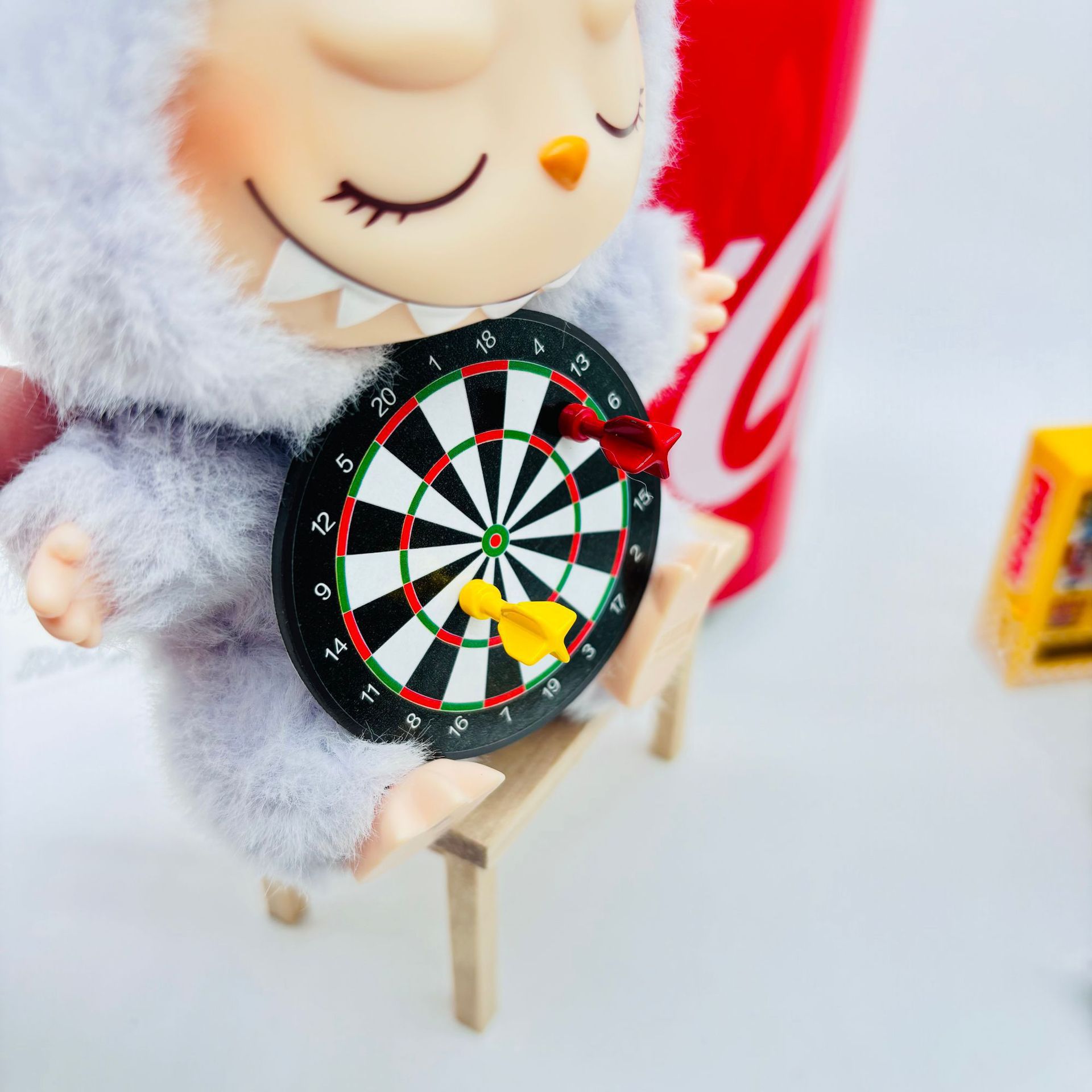 Dollhouse Dollhouse Miniature Magnetic Dartboard Mini Pared Decoration Sporting Goods Outdoor OB1 Model