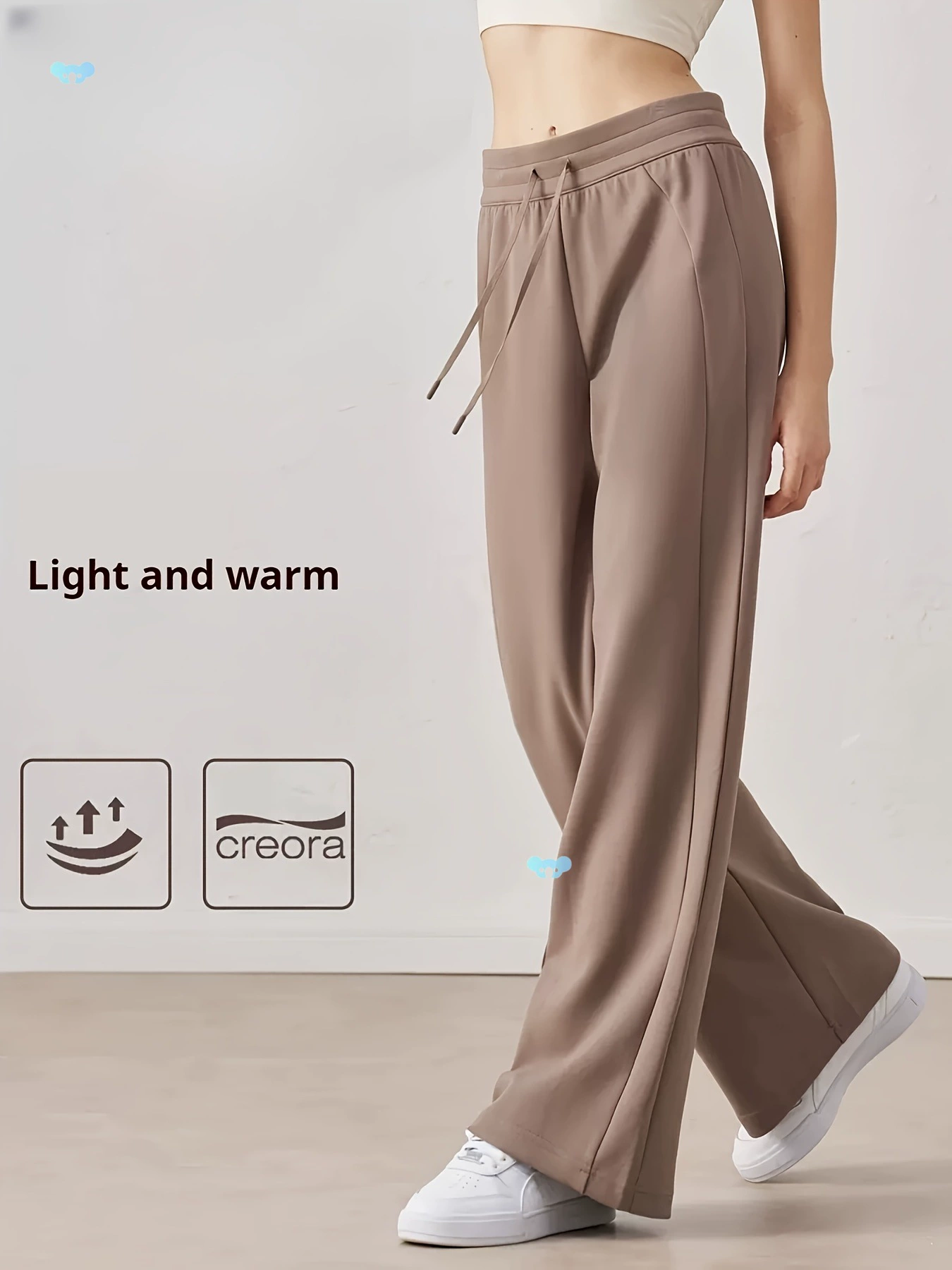1 Pair Women'S High Waisted Joggers Drawstring Straight Leg