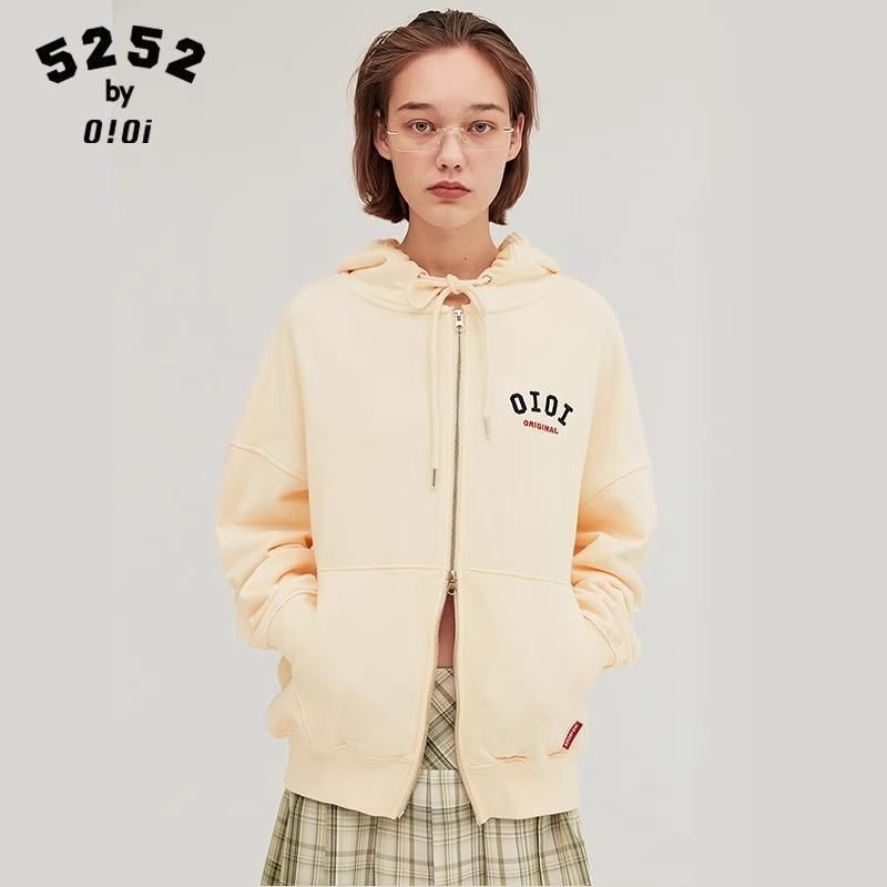 韩国oioi卫衣连帽rose朴彩英同款情侣拉链开衫刺绣宽松加绒外套潮|undefined