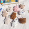 Cartoon plush doll, cute brooch, rabbit for elementary school students, bag, socks, decorations, pendant, with little bears