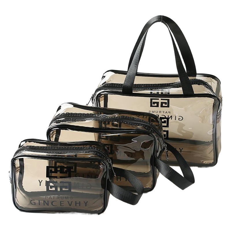 Bolsa de cosméticos de viaje transparente bolsa de lavado portátil de gran capacidad bolsa de almacenamiento impermeable bolsa de almacenamiento de ropa interior cosmética al por mayor