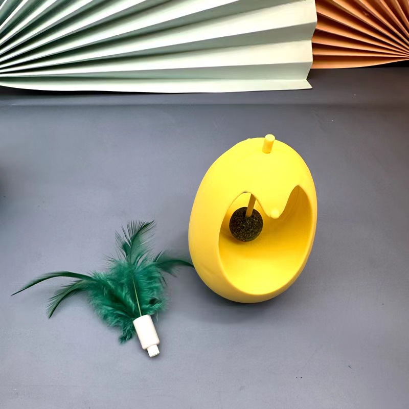 Juguete para gatos, vaso, bola de menta gatera tres en uno, pluma, palo para gatos, suministros para mascotas, descompresión de plástico, gato