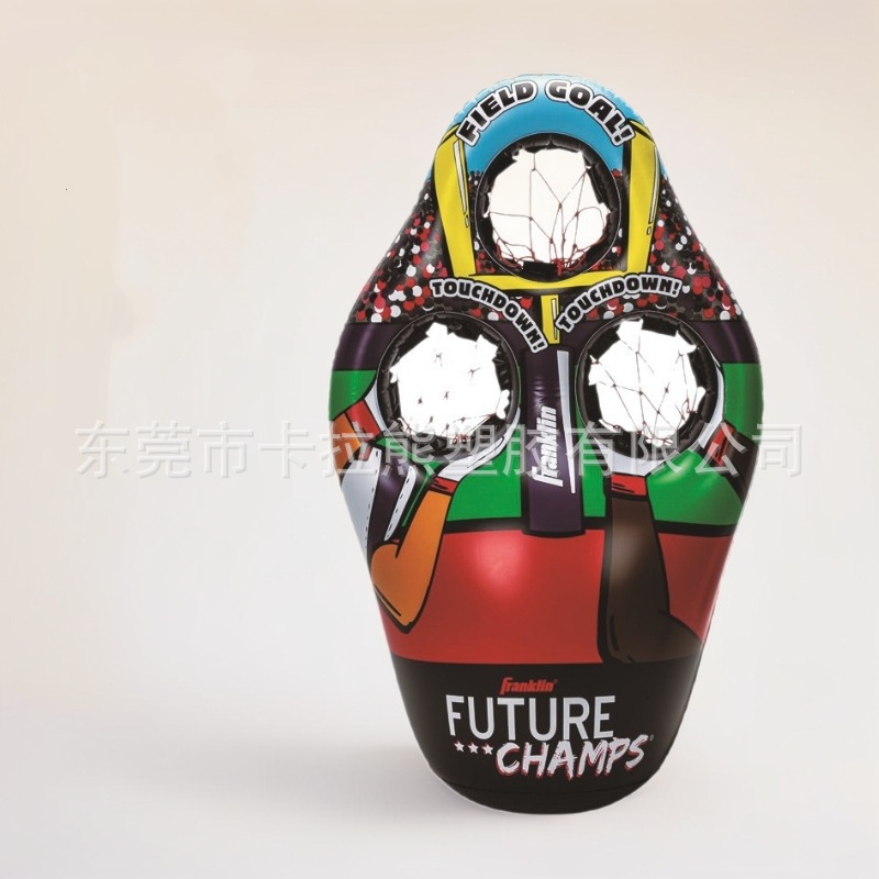 Inflatable Tumbler Rugby Throwing Toy Outdoor Children's Vent Boxing Column Basketball Stand Throwing Toy Doll