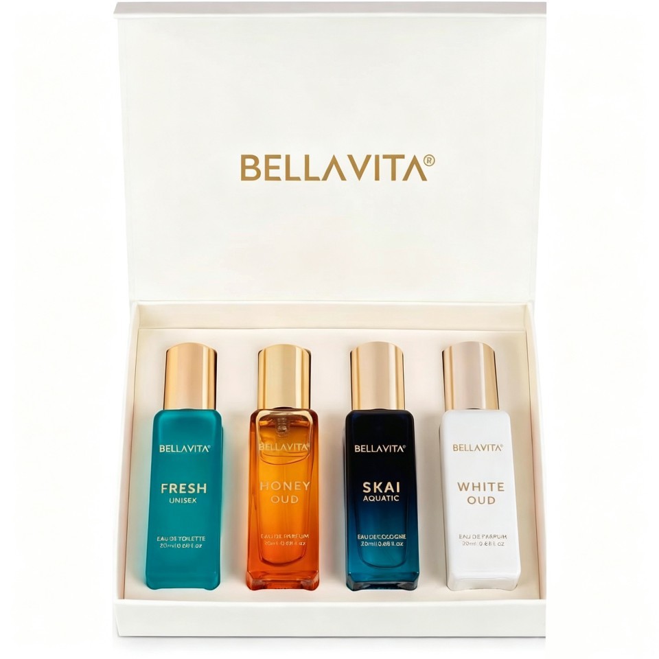 Cross-border new product: Luxury lifestyle perfume gift set, 4-piece Christmas perfume gift for men and women, perfume spray