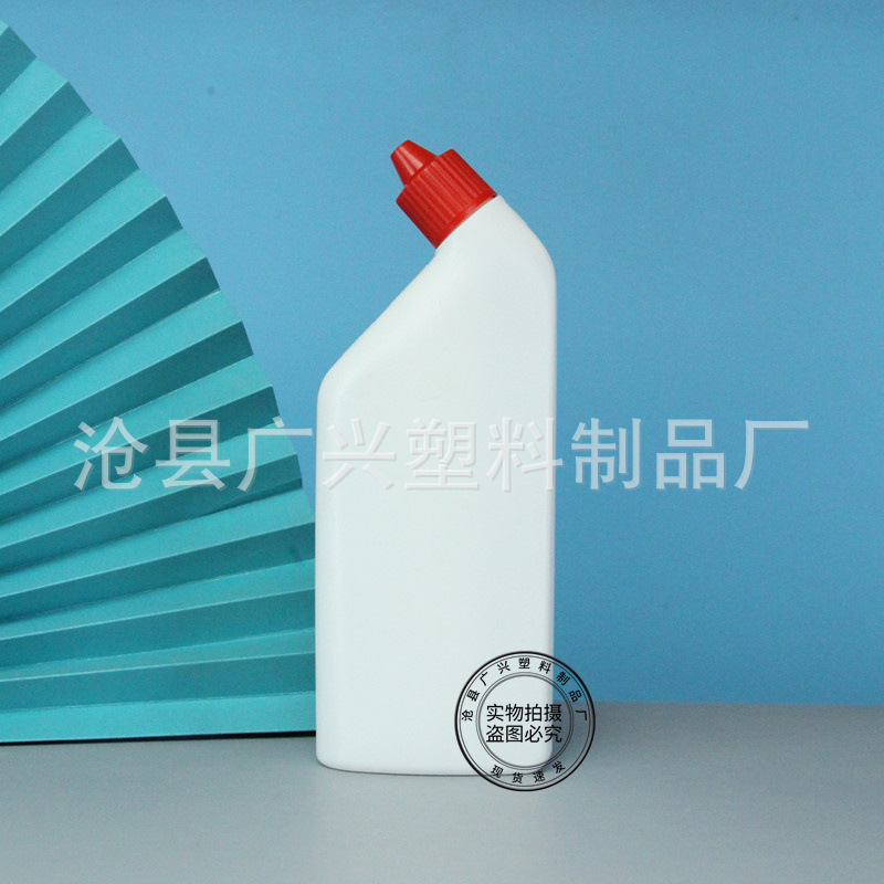 批发500ml绿色歪嘴洁厕包装瓶 弯嘴洁厕液瓶疏通剂清洁剂分装瓶|undefined