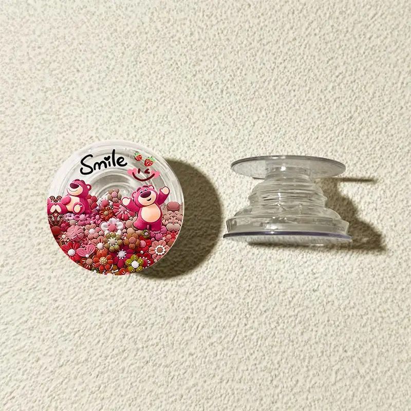 Muñeca de arcilla flor redonda airbag soporte adhesivo tipo teléfono móvil adhesivo espalda 360 ° tarjeta plegable telescópico giratorio