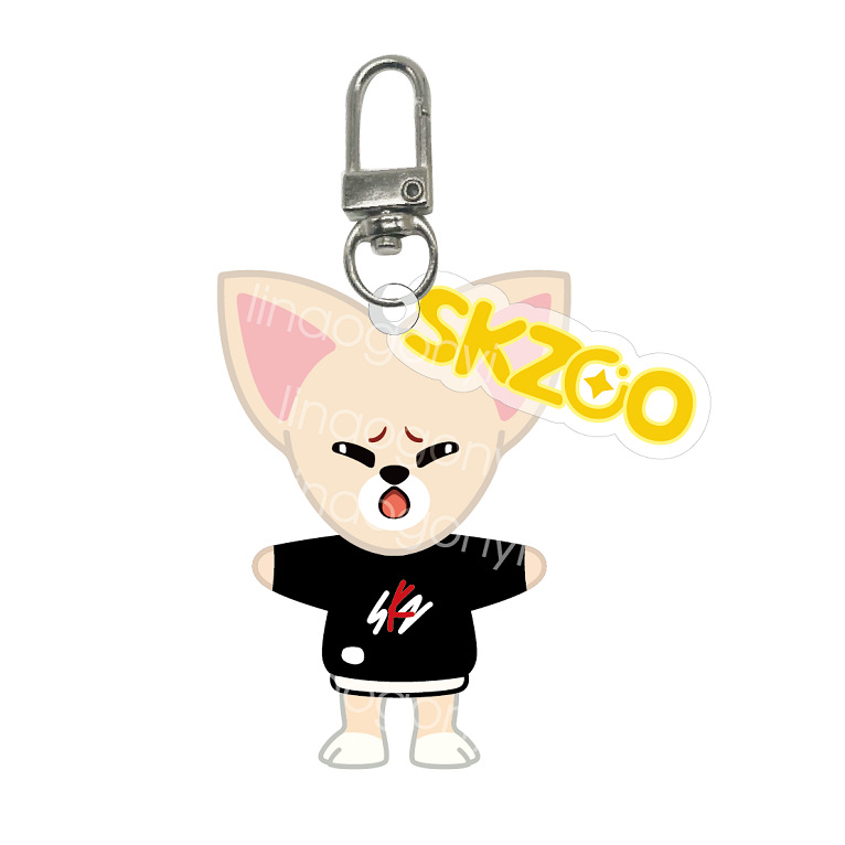 StrayKids nuevo SKZOO niños vagabundos de dibujos animados llavero acrílico colgante alrededor de estrellas