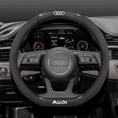 Steering wheel cover | Ultra-Thin Car Handle - d-type-special-carbon-fiber-pattern-breathable-holes-black-default