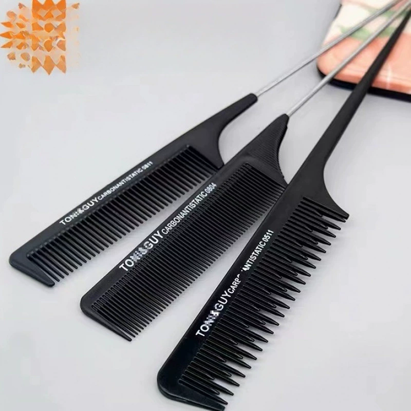 Антистатическая расческа для парикмахерских и парикмахерских, профессиональная расческа для стрижки и укладки волос с мелкими зубцами, специальная плотная расческа для визажиста.