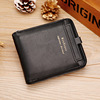 Mosaic wholesale Multi-bit cards leisure time Vintage Style Wallet PU wallet Oil Wax Wallet man have cash less than that is registered in the accounts wallet