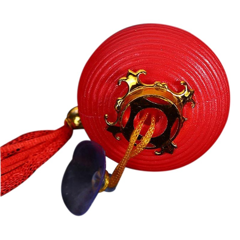 Festival de primavera decoración flocado pequeña linterna roja plástico pequeña cadena de linterna Día de Año Nuevo pequeña linterna adornos de Año Nuevo entrega de una pieza