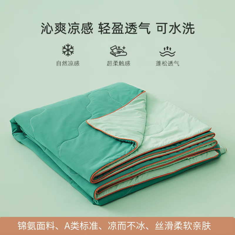 Edredón de enfriamiento de verano Clase A Jinji, colcha de verano de enfriamiento con núcleo, colcha de verano lavable a máquina, colcha de enfriamiento de verano de seda helada, colcha con aire acondicionado de verano
