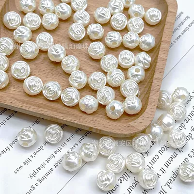 Zərgərlik ara hissələri | imitation pearl double-sided rose flower