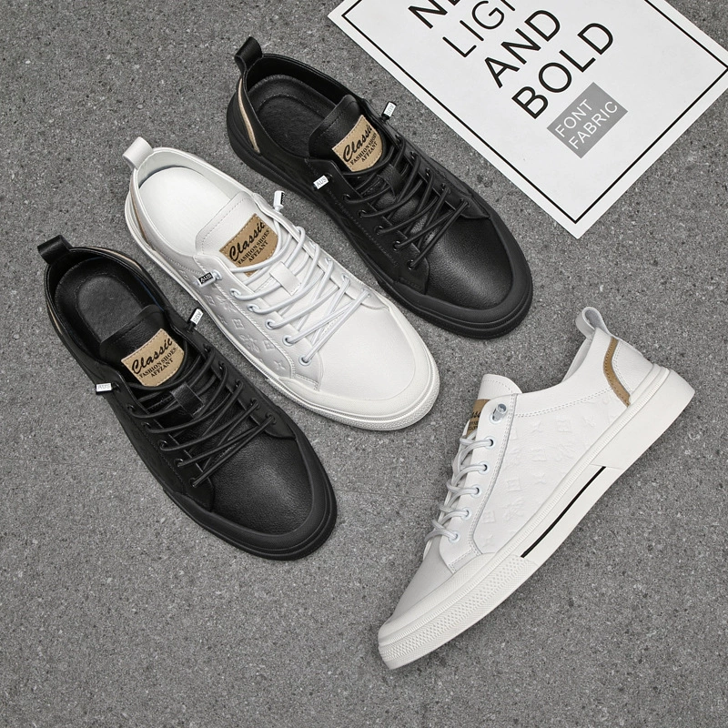 Fashionable summer sneakers, men's white shoes, casual footwear, 2023 collection