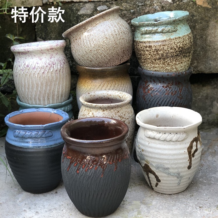 Stoneware Pots, Succulent Pots, Flower Pots, Green Plant Pots, Succulent Laozhuang Pots, Breathable Purple Sand Pottery Pots, Master Plant Pots