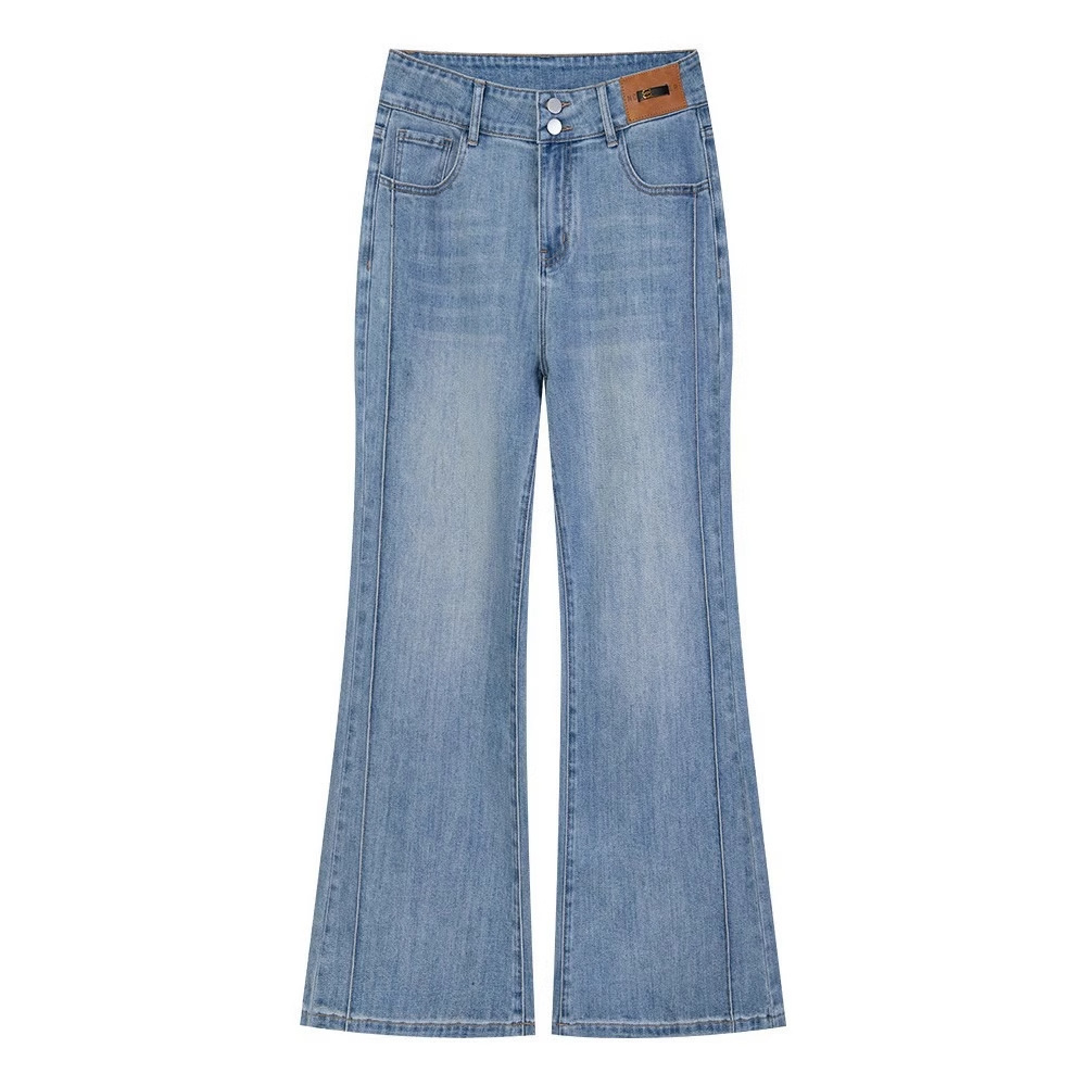 2025 New Arrival Micro-La Jeans for Women's plus size High Waist Slimming Pear-Shaped Stretch Flared Pants for Chubby Girls