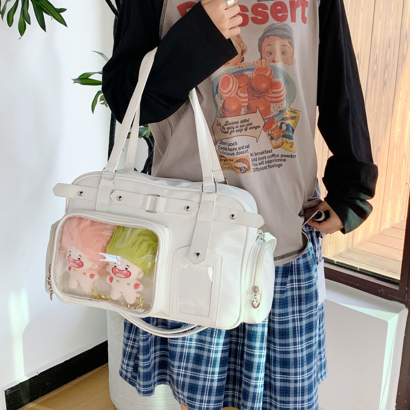 新款日系蝴蝶结学院风JK少女制服包二次元肩斜挎包手拎吧唧痛娃包|undefined