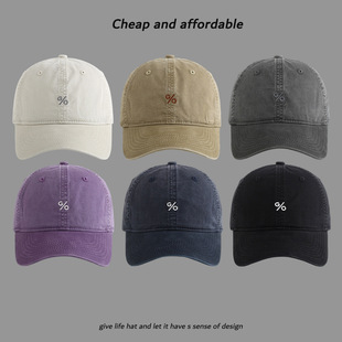 Original 2025 Spring New Percent Outdoor Mountaineering Cap Couple Retro Face Small Baseball Cap