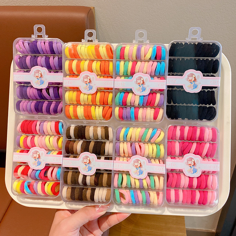 Children's rubber band baby durable cute hair band tie hair towel ring does not hurt hair rope elastic good head rope