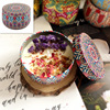 Makou ethnic wind iron box can candle, soybean wax fragrance, dried flower candle Scented candle cross -border