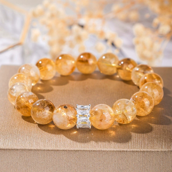 10mm Silver Barrel Beads Zircon Style (18cm)