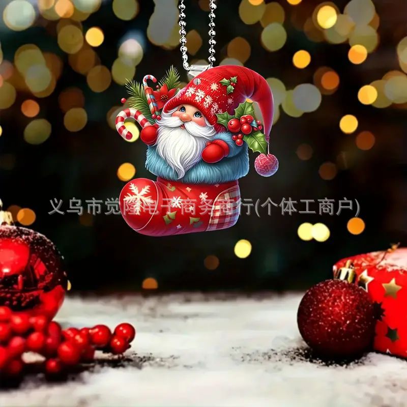 2D Navidad encantador regalo de Navidad colgante de vacaciones acrílico plano transfronterizo nuevo interior decoración