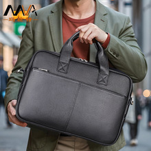 手工真皮手提包休闲斜挎电脑包头层牛皮横款商务正品公文包男跨境