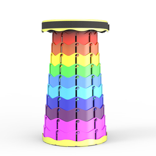 Mountain camping supplies solid portable telescopic stool multifunctional plastic folding stool chair manufacturer wholesale