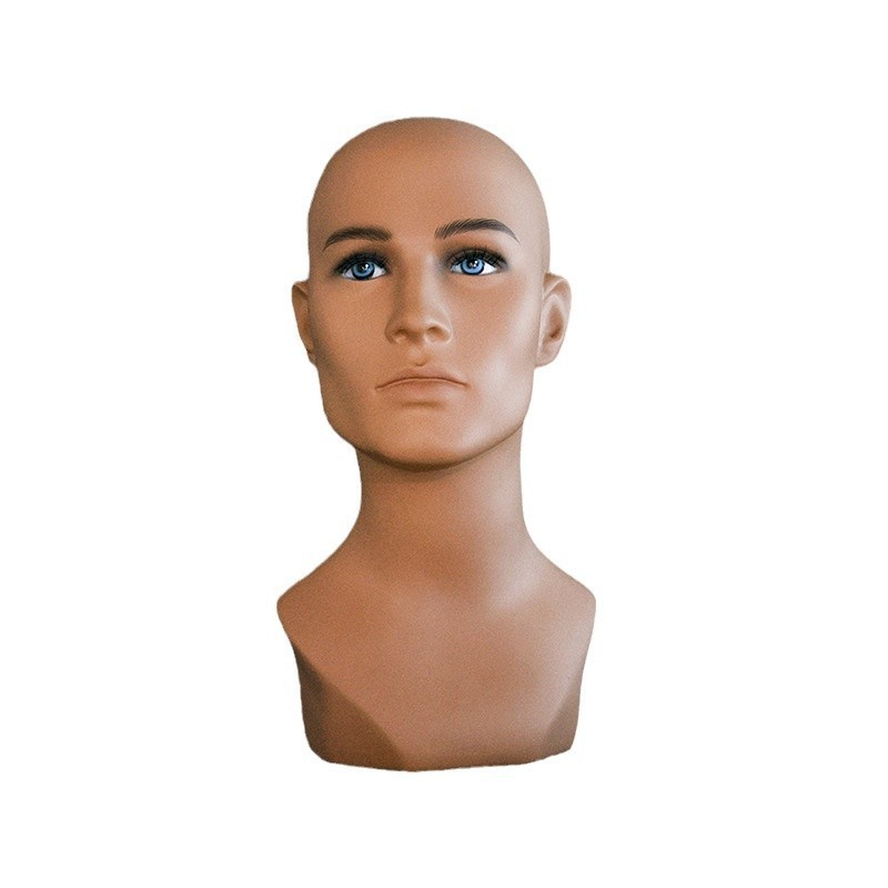男性の化粧の頭のモデルの男性のかつらは欧米の黒人のモデルのメガネの帽子のスタンドのMannequinを展示します。|undefined