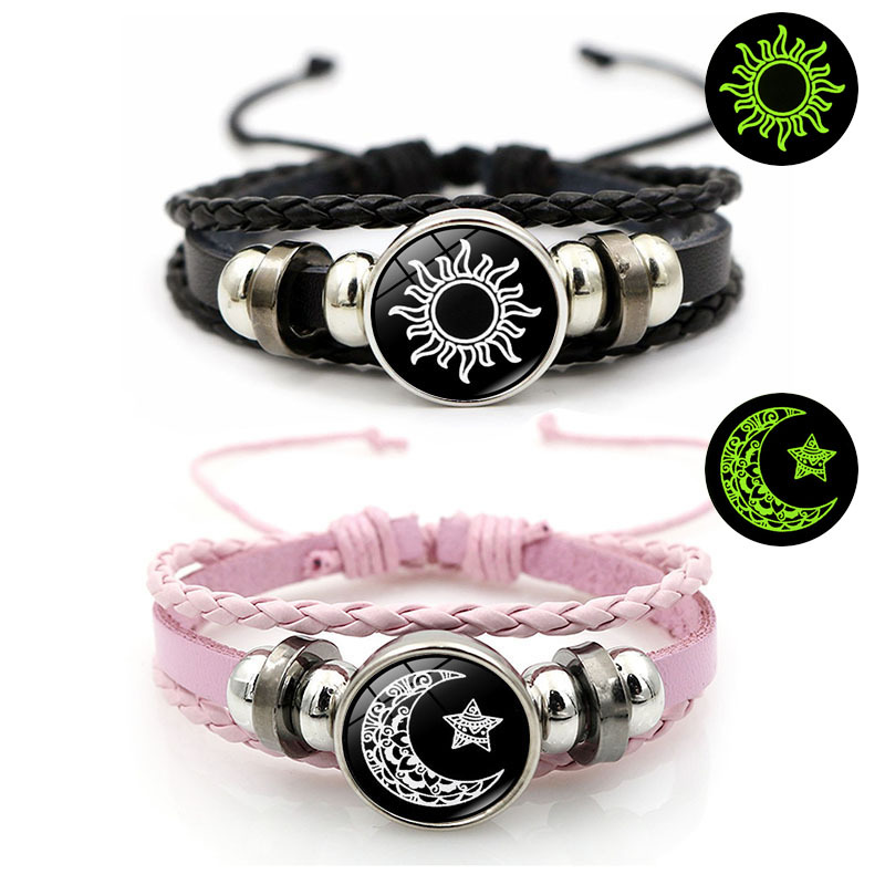 Universal retro woven bracelet natural stone for men and women…