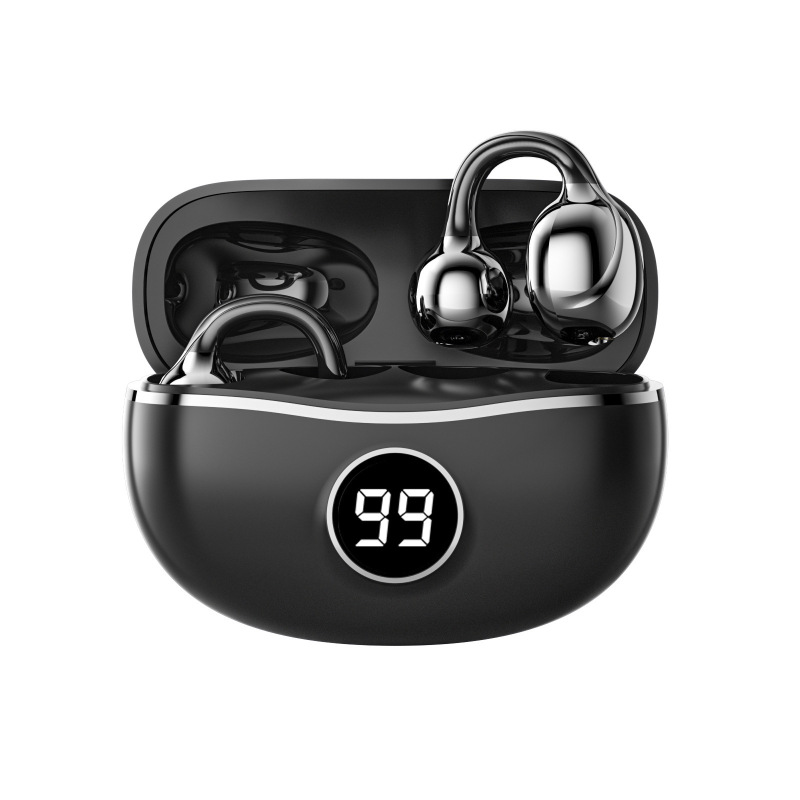 イヤークリップオンイヤー Bluetooth ヘッドセット、高解像度通話を聴く、デジタル充電コンパートメント付きヘッドセット、スタンバイ Bluetooth|undefined