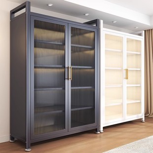 Steel Storage Cabinet Household Storage Cabinet Wall-Mounted Living Room Utility Cabinet Large Capacity Shoe Cabinet Storage Cabinet Bedroom Balcony