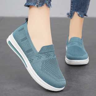 Elderly Women's Shoes, Summer Mom's Shoes, Middle-Aged and Elderly Sports Shoes, One-Legged Breathable Mesh Shoes, Women's Non-Slip Walking Shoes for the Elderly